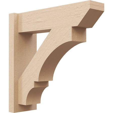 Ekena Millwork 5 1/2-in W x 18-in D x 18-in H Balboa Slat Rough Cedar Woodgrain TimberThane Outlooker, Primed Tan OUTUR055X18X18BOA24RCPR